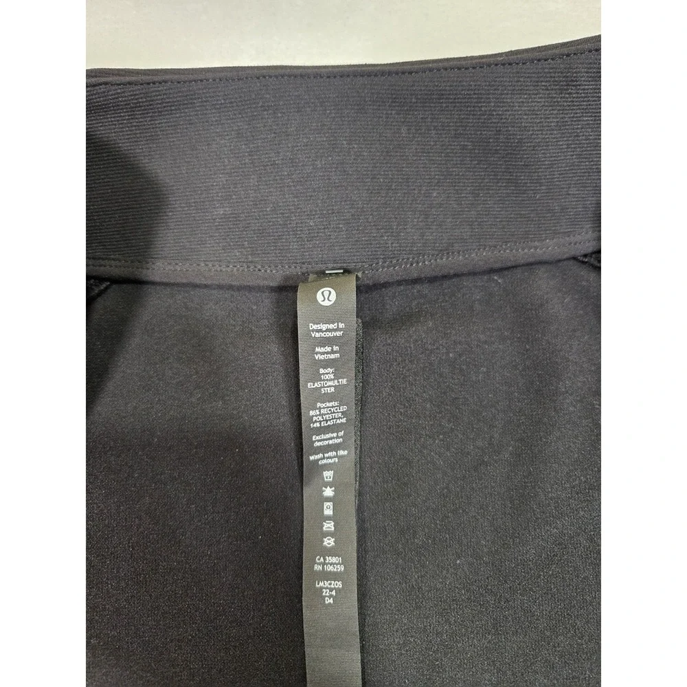 Lululemon Men's Sojourn Fleece Lined Full‎ Zip Black Jacket XL LOGO